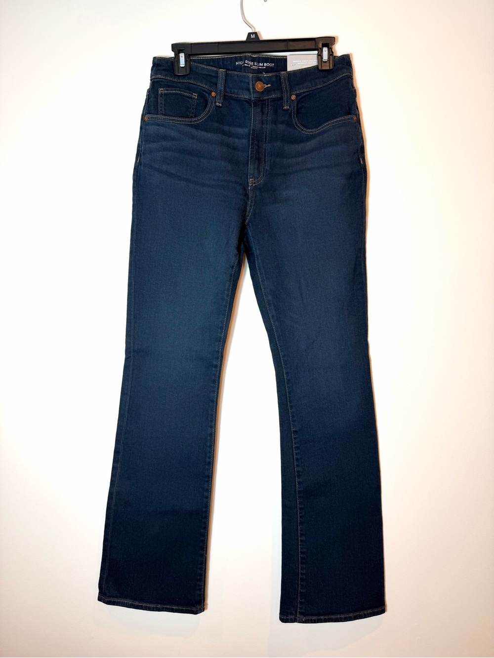 Chico's New High Rise Slim Bootcut Jeans Dark Wash Blue Size 0.5 (SZ 6) NWT